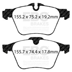 Alternative view of DP42189R EBC Yellowstuff Street and Track Brake Pad Set [Front]