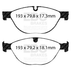 Alternative view of DP42191R EBC Yellowstuff Street and Track Brake Pad Set [Front]