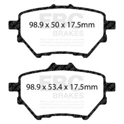 EBC Greenstuff 2000 Brake Pad Set (REAR) DP22196 - Image 2