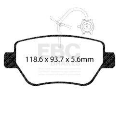 EBC Redstuff Brake Pads - DP32258C - Image 2
