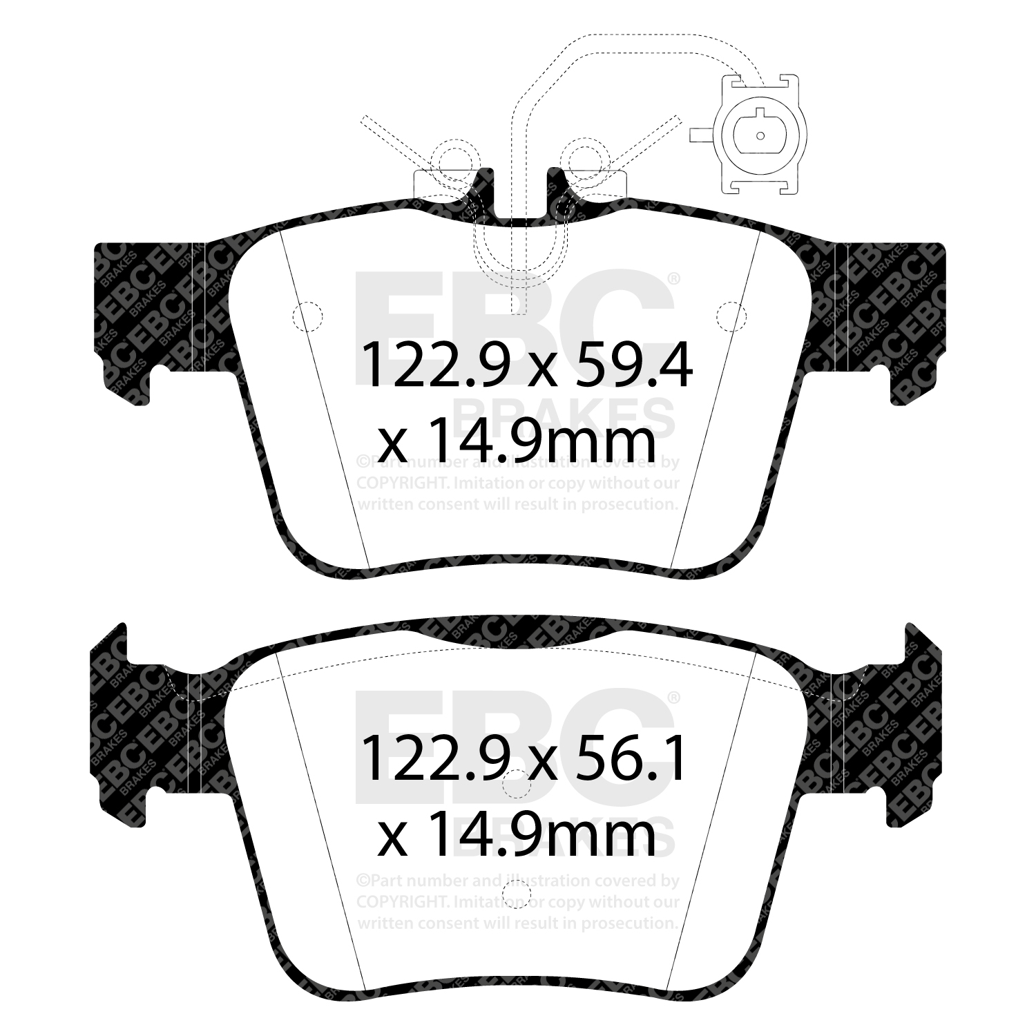 EBC Greenstuff 2000 Brake Pad Set (REAR) DP22315 - Image 2