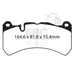Alternative view of DP42354R EBC Yellowstuff Street and Track Brake Pad Set [Front]