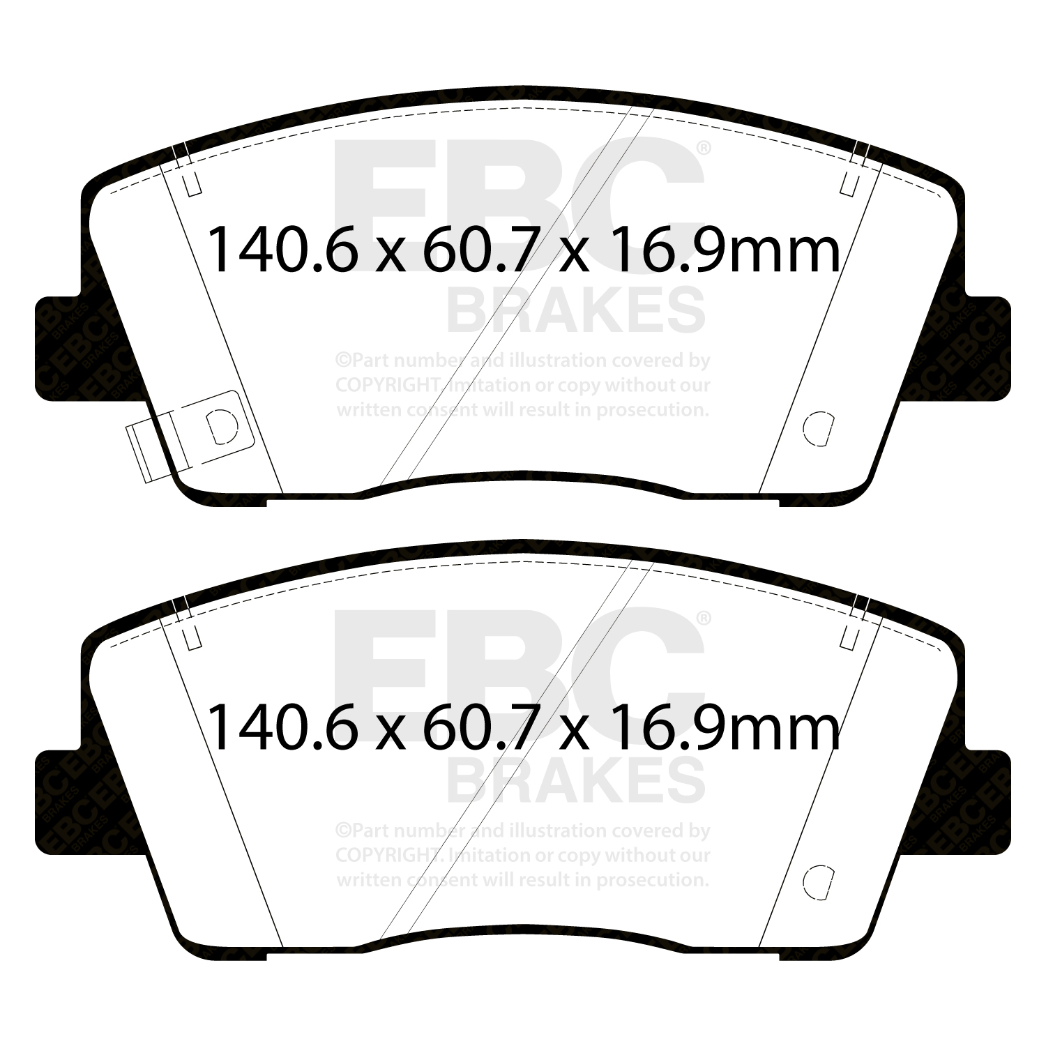 EBC Greenstuff 2000 Brake Pad Set (FRONT) DP22358 - Image 2