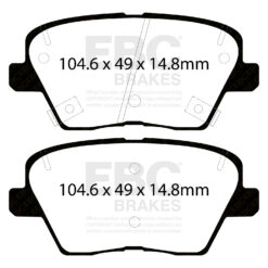 EBC Ultimax OEM Replacement Brake Pad Set DPX2363 [Rear] - Image 2