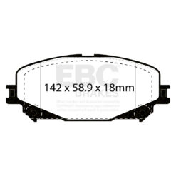 EBC Ultimax OEM Replacement Brake Pad Set DPX2382 [Front] - Image 2