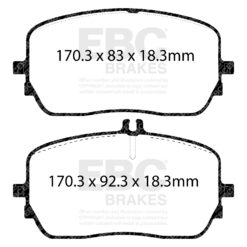 EBC Ultimax OEM Replacement Brake Pad Set DPX2396 [Front] - Image 2