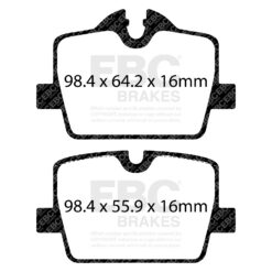 Alternative view of EBC Ultimax OEM Replacement Brake Pad Set DPX2405 [Rear]