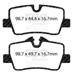Alternative view of EBC Ultimax OEM Replacement Brake Pad Set DPX2414 [Rear]