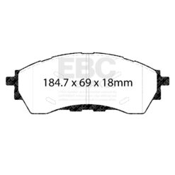 Alternative view of EBC Ultimax OEM Replacement Brake Pad Set DPX2445 [Front]