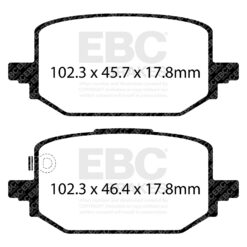Alternative view of EBC Ultimax OEM Replacement Brake Pad Set DPX2506 [Rear]