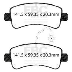 EBC Ultimax OEM Replacement Brake Pad Set DPX3060 [Rear] - Image 2