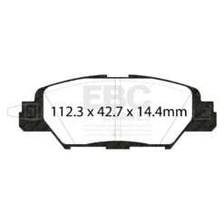EBC Ultimax OEM Replacement Brake Pad Set DPX3071 [Rear] - Image 2