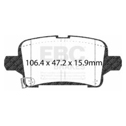 EBC Greenstuff 2000 Brake Pad Set (REAR) DP23074 - Image 2
