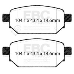 Alternative view of EBC Ultimax OEM Replacement Brake Pad Set DPX3081 [Rear]
